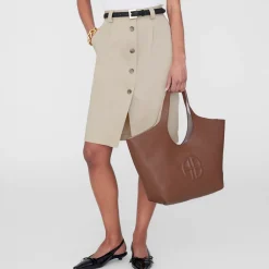 Holiday Bags|Bags|Anine Bing Medium Lili Pebble-Grain Leather Tote Bag