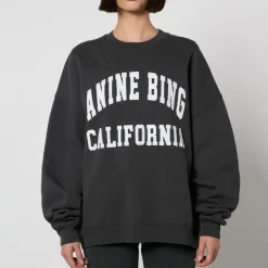 Loungewear|Sweatshirts|Ganni Anine Bing Miles Logo Organic Cotton-Jersey Sweatshirt - XS