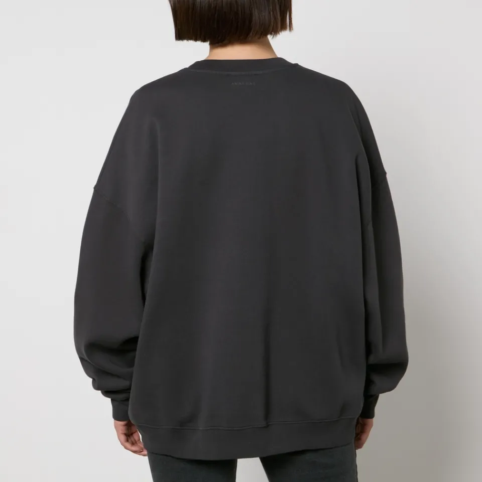 Loungewear|Sweatshirts|Ganni Anine Bing Miles Logo Organic Cotton-Jersey Sweatshirt - XS