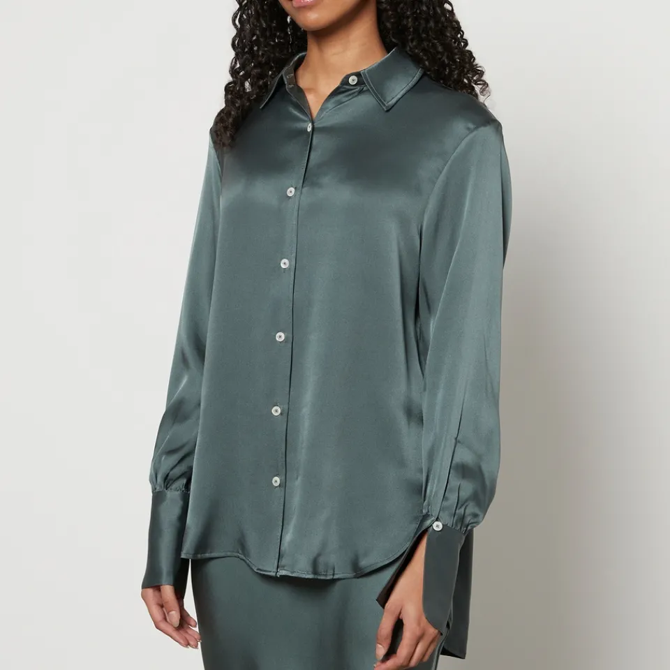 T-Shirts And Tops|Shirts And Blouses|Dr. Martens Anine Bing Monica Silk-Satin Shirt - XS