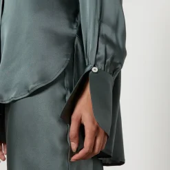 T-Shirts And Tops|Shirts And Blouses|Dr. Martens Anine Bing Monica Silk-Satin Shirt - XS