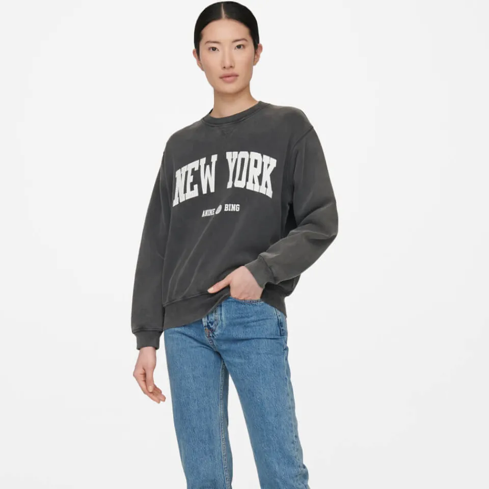 Loungewear|Sweatshirts|Anine Bing Ramona Organic Cotton-Jersey Sweatshirt - XS