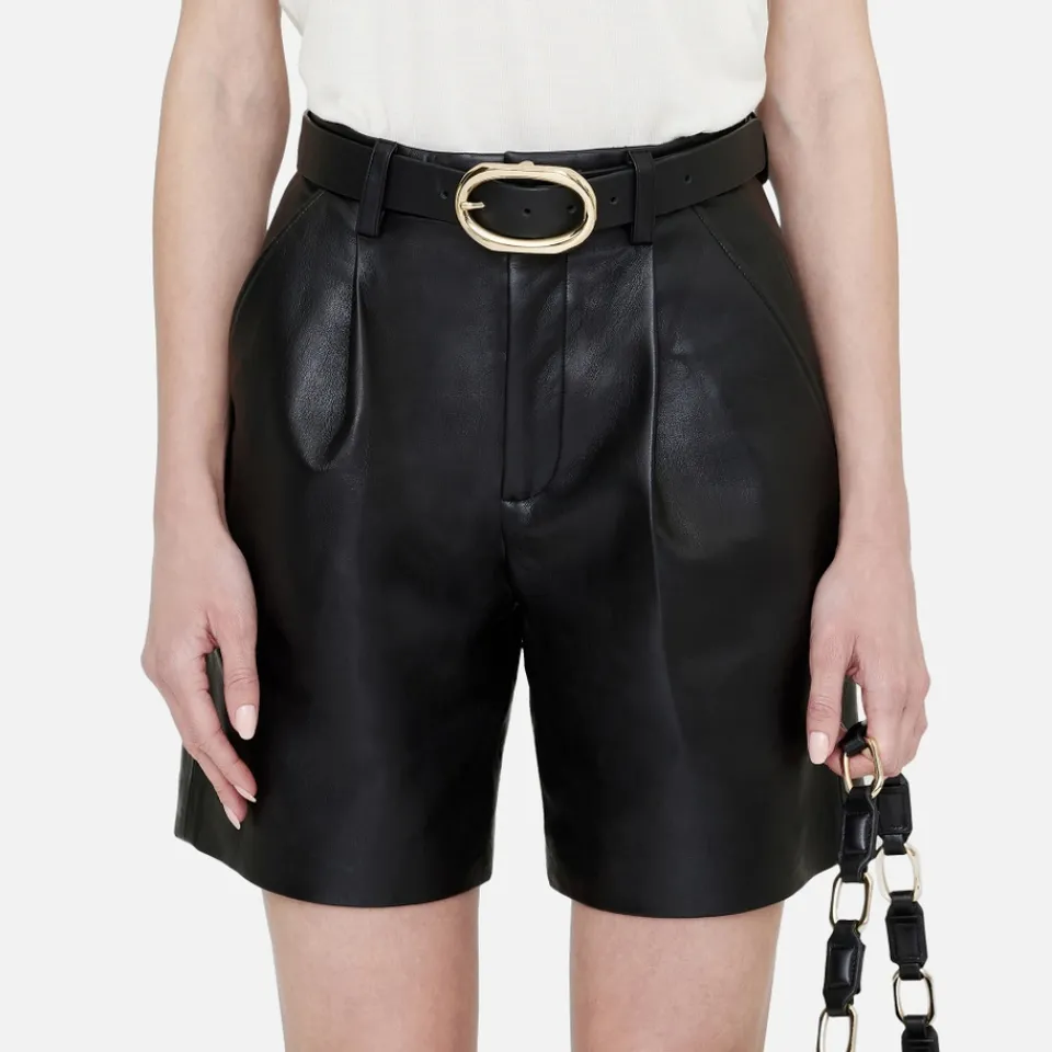 Shorts|Shorts|Anine Bing Recycled Leather and Faux Leather Carmen Shorts - W38