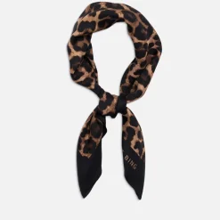 Scarves|Dr. Martens Anine Bing York Leopard Satin-Jacquard Silk Scarf