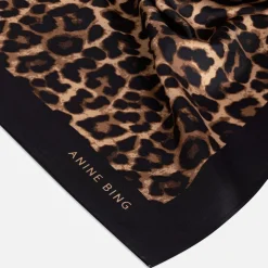 Scarves|Dr. Martens Anine Bing York Leopard Satin-Jacquard Silk Scarf
