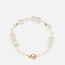 Jewellery|Anni Lu Gold-Tone and Glass Pearl Bracelet