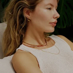 Jewellery|Anni Lu Maroon Harmony 18k Gold-Plated Necklace