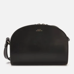 Bags|BY FAR A.P.C. Clutch Demi-Lune Leather Bag