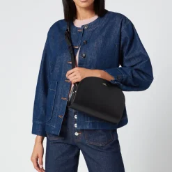 Bags|A.P.C. Demi-Lune Leather Crossbody Bag