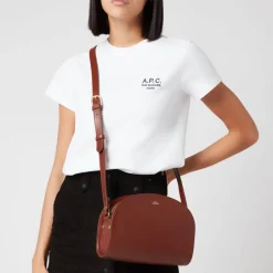 Bags|A.P.C. Demi-Lune Leather Crossbody Bag
