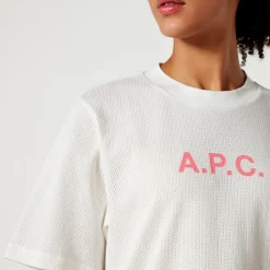Loungewear|T-Shirts And Tops|Ganni A.P.C. Mae Cotton-Mesh T-Shirt - XS