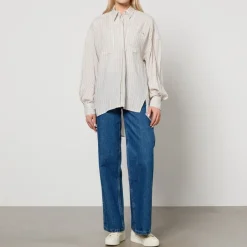 T-Shirts And Tops|Shirts And Blouses|Dr. Martens A.P.C. Warvol Oversized Striped Woven Shirt - FR 36/UK 8