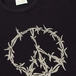T-Shirts|T-Shirts|ARIES Peace Press Gothic Waffle Cotton-Knit T-Shirt - S