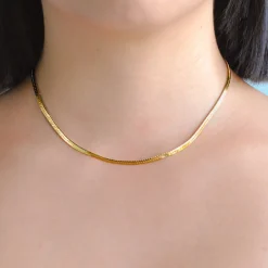 Jewellery|Astrid & Miyu Snake Chain Gold-Plated Necklace