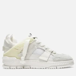 Trainers|REPRESENT x Coggles Axel Arigato Men's Area Patchwork Leather Basket Trainers - UK 7