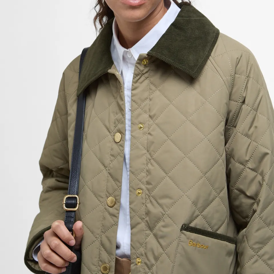 Jackets|Coats|AMI x Coggles Barbour Anise Quilted Shell Jacket - UK 16