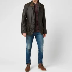 Jackets|Coats|Dr. Martens Barbour Heritage Beacon Waxed Cotton Sports Jacket - S