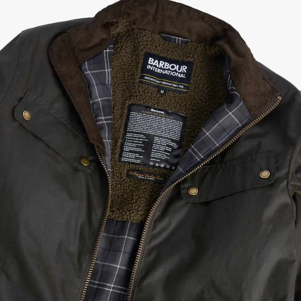 Jackets|Coats|Stine Goya Barbour International Ashbeck Waxed Cotton Jacket - XL