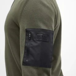 Knitwear|Barbour International Blades Cotton Half Zip Knit Jumper - XL