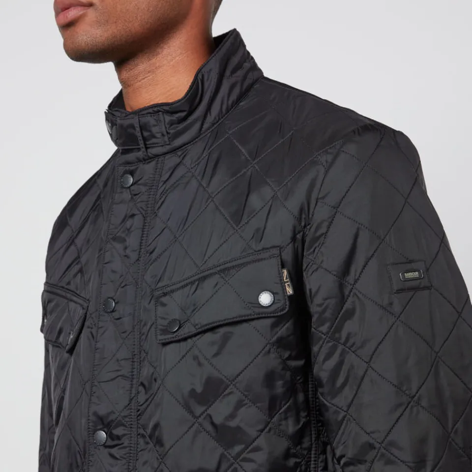 Jackets|Coats|Barbour International Men's Ariel Polarquilt Jacket - Black - S