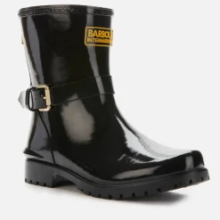 Boots|Dr. Martens Barbour International Women's Mugello Biker Wellies - Black - UK 3