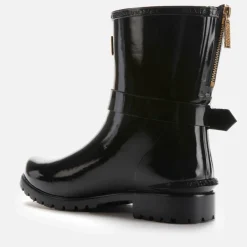 Boots|Dr. Martens Barbour International Women's Mugello Biker Wellies - Black - UK 3