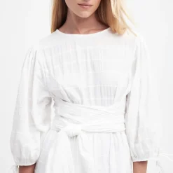 Dresses|Dresses|Sleeper Barbour Kelburn Cotton-Blend Seersucker Gauze Midi Dress - UK 10
