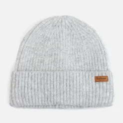 Hats|Barbour Pendle Logo-Detailed Ribbed-Knit Beanie
