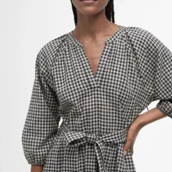 Dresses|Dresses|Ganni Barbour Suri Cotton-Gingham Midi Dress - UK 10