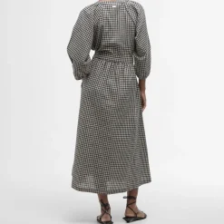 Dresses|Dresses|Ganni Barbour Suri Cotton-Gingham Midi Dress - UK 10