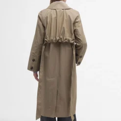 Jackets|Coats|Vagabond Shoemakers Barbour Women's Barbour Beatrix Showerproof Trench - Light Trench/Sky Dress Tartan - 10