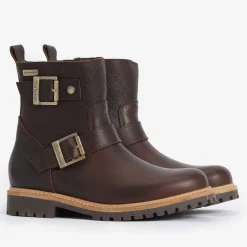 Boots|Birkenstock Barbour Women's Bramble Waterproof Leather Biker Boots - UK 7