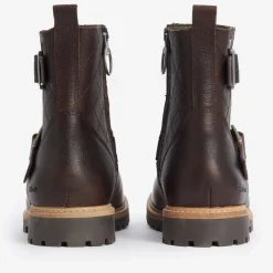 Boots|Birkenstock Barbour Women's Bramble Waterproof Leather Biker Boots - UK 7