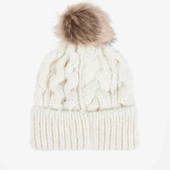 Hats|Barbour Women's Penshaw Cable Knit Beanie - Cloud