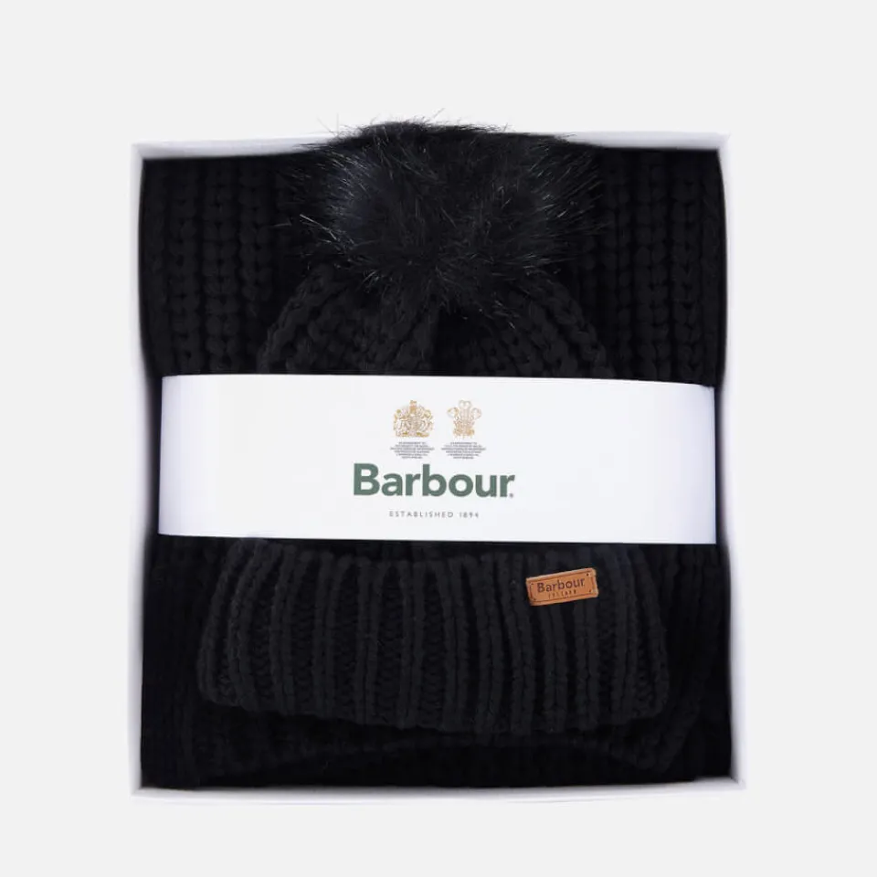 Hats|Dr. Martens Barbour Women's Saltburn Beanie And Scarf Set - Black