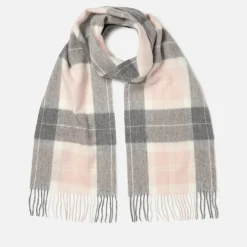Scarves|Barbour Women's Tartan Scarf - Pink/Grey Tartan