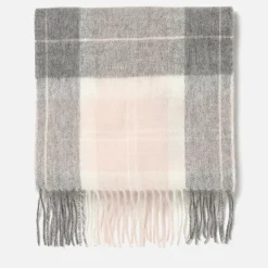 Scarves|Barbour Women's Tartan Scarf - Pink/Grey Tartan