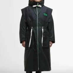 Jackets|Coats|Ganni Barbour x Waxed Cotton Parka - UK 12