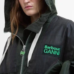 Jackets|Coats|Ganni Barbour x Waxed Cotton Parka - UK 12