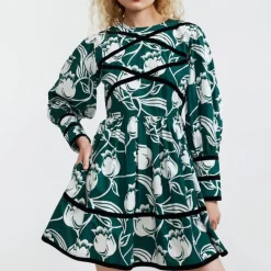 Dresses|Dresses|Batsheva Mini Clemmie Floral-Print Crepe Dress - US 4/UK 8