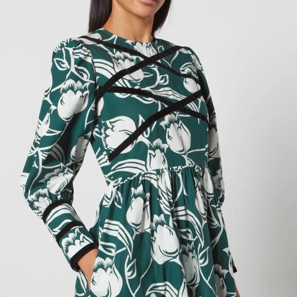 Dresses|Dresses|Batsheva Mini Clemmie Floral-Print Crepe Dress - US 4/UK 8