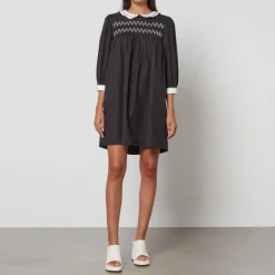 Dresses|Dresses|Batsheva Pauline Cotton-Poplin Mini Dress - US 4/UK 8