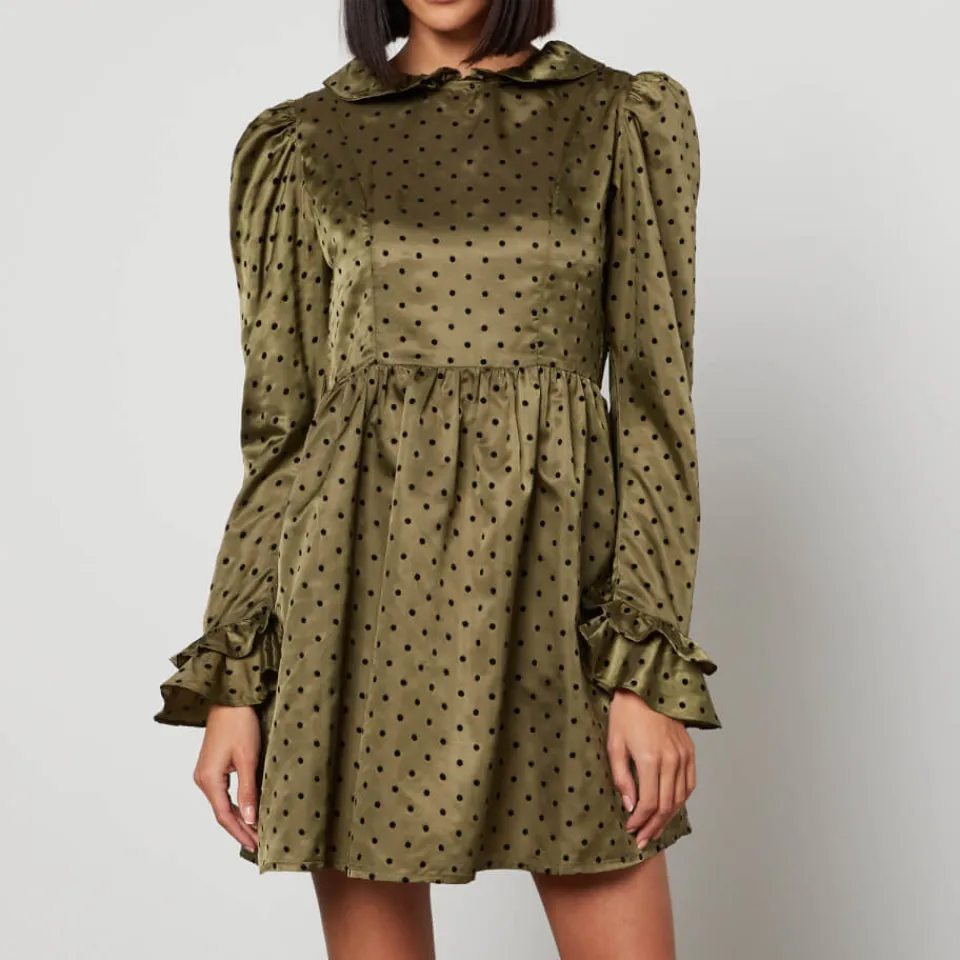 Dresses|Dresses|Dr. Martens Batsheva Prairie Polka-Dot Satin Mini Dress - US 6/UK 10