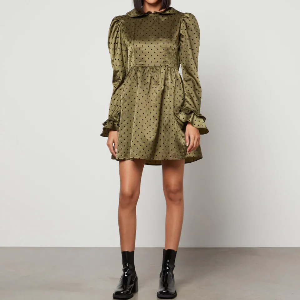 Dresses|Dresses|Dr. Martens Batsheva Prairie Polka-Dot Satin Mini Dress - US 6/UK 10