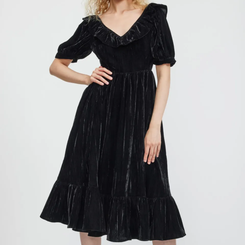 Dresses|Dresses|Dr. Martens Batsheva Ruffle May Crushed Velvet Dress - US 6/UK 10