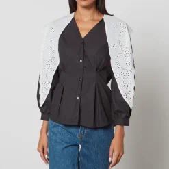 T-Shirts And Tops|Shirts And Blouses|Batsheva Sage Cotton Blouse - US 10/UK 14