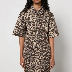 Co-Ord Sets|T-Shirts And Tops|Baum Und Pferdgarten Majsa Leopard-Print Denim Jacket - EU 40/UK 12
