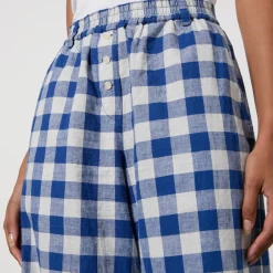 Trousers|Co-Ord Sets|Ganni Baum Und Pferdgarten Namira Cotton and Linen-Blend Trousers - EU 36/UK 8
