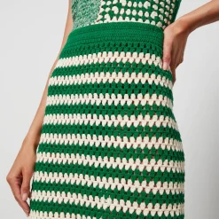 Skirts|Skirts|Dr. Martens Baum Und Pferdgarten Women's Ciel Knitted Skirt - Cream/Green - XS
