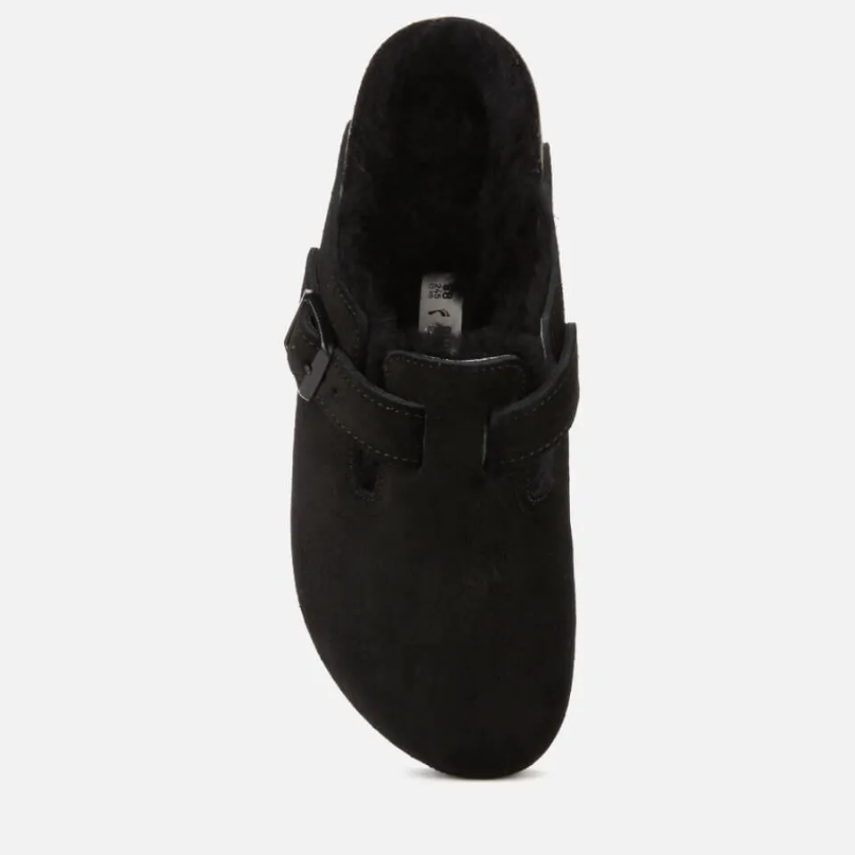 Sandals & Slides|Sandals|Dr. Martens Birkenstock Boston Suede And Shearling Mules - UK 3.5/EU 36